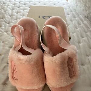 UGG Blush Fluffy Slides